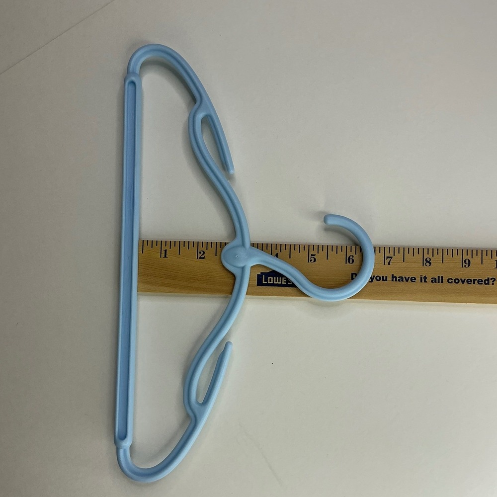 Blue Plastic Baby Hangers Kids 48 Pack Notched Slim Design 11.5 Inch - Picture 7 of 10